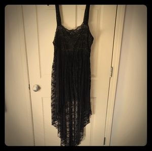 Black lace tank overpiece